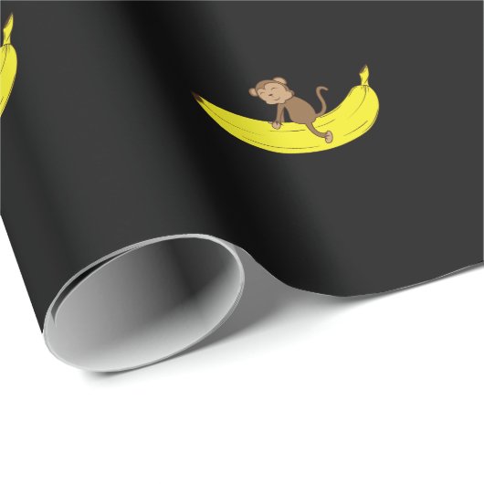 Affe reitet auf Banane Cadeaupapier (Rol Hoek)