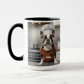 Affectionate Boston Terrier Personalized Mok (Links)