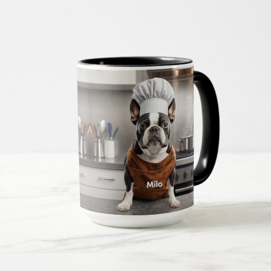 Affectionate Boston Terrier Personalized Mok (Voorkant rechts)