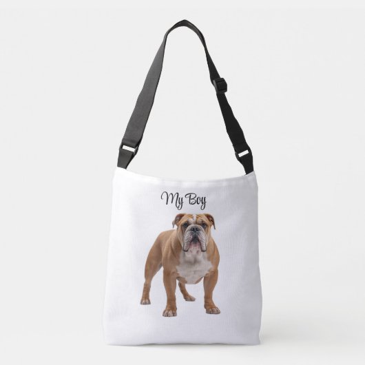 Affectionate Bulldog Personalized Tote Bag (Voorkant)