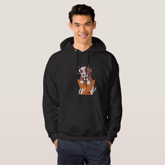 Affectionate Pit Bull Puppy Hoodie (Voorkant volledig)