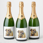Affen Border Terrier Sparkling Wijnetiket (Flessen)