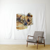 Affen Border Terrier Wandkleed (In Situ (horizontaal))