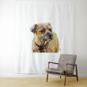 Affen Border Terrier Wandkleed (In situ)