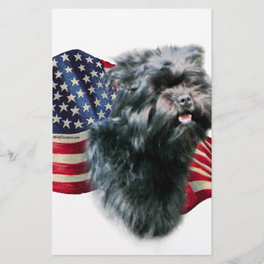 Affenpincher Vlag Briefpapier (Voorkant)