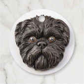 Affenpinscher 3D Geïnspireerd Bedankjes Labels (Achterkant)