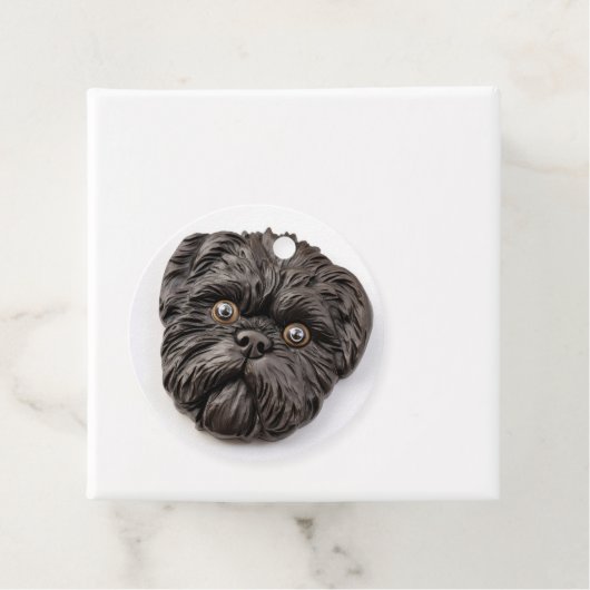 Affenpinscher 3D Geïnspireerd Bedankjes Labels (In situ)