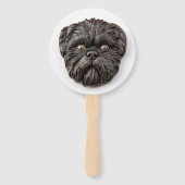 Affenpinscher 3D Geïnspireerd Handwaaier (Achterkant)