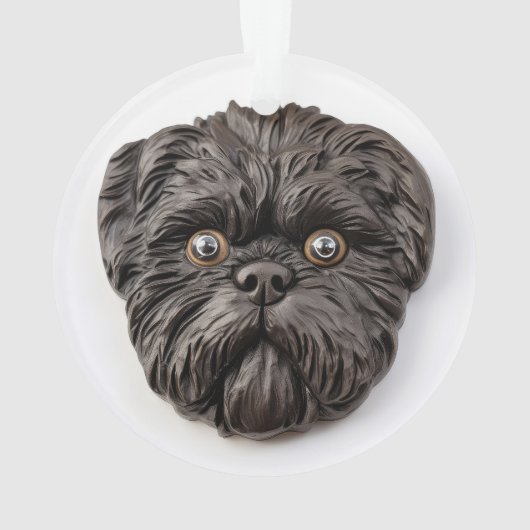 Affenpinscher 3D geïnspireerd Ornament (achterkant)