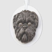Affenpinscher 3D geïnspireerd Ornament (voorkant)