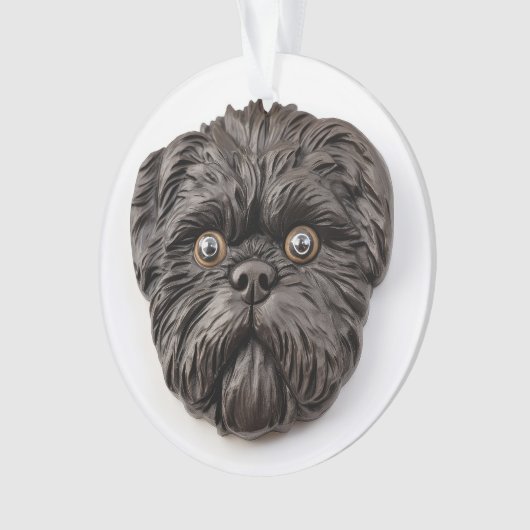 Affenpinscher 3D geïnspireerd Ornament (voorkant)