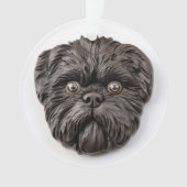 Affenpinscher 3D geïnspireerd Ornament (voorkant)