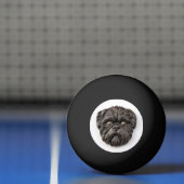 Affenpinscher 3D geïnspireerd Pingpongbal (Net)