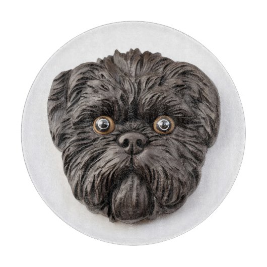 Affenpinscher 3D geïnspireerd Snijplank (Voorkant)