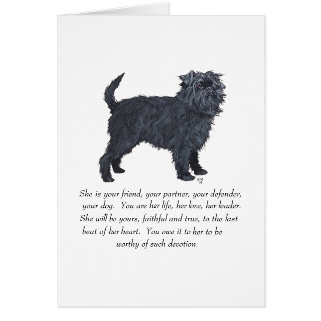 Affenpinscher Aandenken (Voorkant)