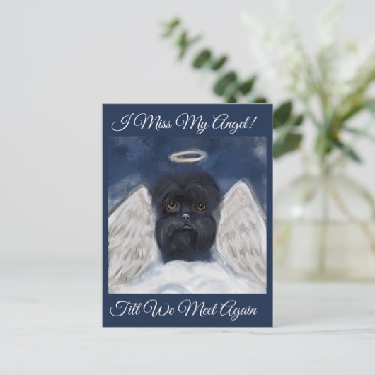 Affenpinscher Angel Briefkaart (Staand voorkant)