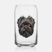 Affenpinscher Apenhond Affens Terrier Blikvorm Glas (Voorkant)