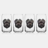 Affenpinscher Apenhond Affens Terrier Blikvorm Glas (Voorkant)