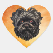 Affenpinscher Apenhond Affens Terrier Hart Sticker (Voorkant)