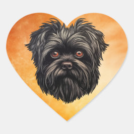 Affenpinscher Apenhond Affens Terrier Hart Sticker