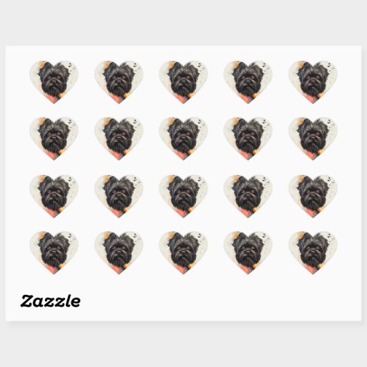 Affenpinscher Apenhond Affens Terrier Hart Sticker (Vel)