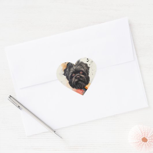 Affenpinscher Apenhond Affens Terrier Hart Sticker (Envelop)