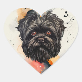 Affenpinscher Apenhond Affens Terrier Hart Sticker