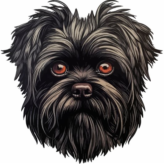 Affenpinscher Apenhond Affens Terriër Magneet Fotobeeldje Magneet (Voorkant)