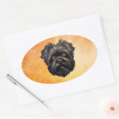 Affenpinscher Apenhond Affens Terrier Ovale Sticker (Envelop)