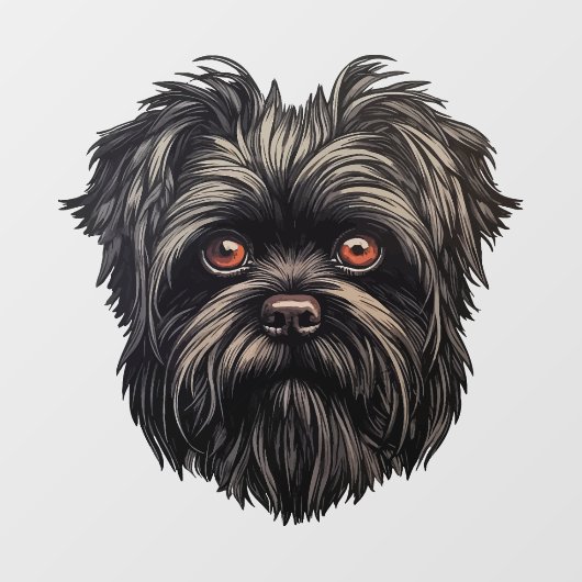 Affenpinscher Apenhond Affens Terrier Raamsticker (Vel)