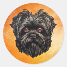 Affenpinscher Apenhond Affens Terrier Ronde Sticker