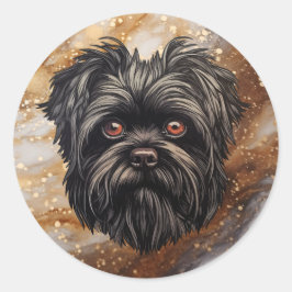 Affenpinscher Apenhond Affens Terrier Ronde Sticker
