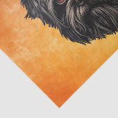 Affenpinscher Apenhond Affens Terrier Tissuepapier (Detail)