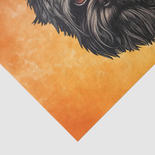 Affenpinscher Apenhond Affens Terrier Tissuepapier (Detail)