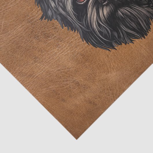 Affenpinscher Apenhond Affens Terrier Tissuepapier (Detail)