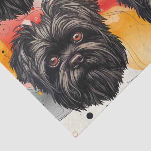 Affenpinscher Apenhond Affens Terrier Tissuepapier (Detail)