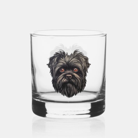 Affenpinscher Apenhond Affens Terrier Whisky Glas (Achterkant)
