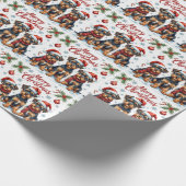 Affenpinscher Aquarel Kerstmis Cadeaupapier (Hoek)