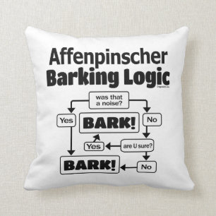 Affenpinscher Barking Logic Kussen