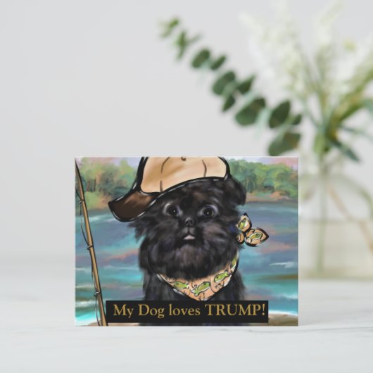 Affenpinscher Briefkaart (Staand voorkant)