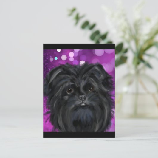 Affenpinscher   briefkaart (Staand voorkant)