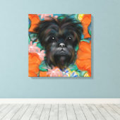 AFFENPINSCHER CANVAS AFDRUK (Insitu (Houten vloer))