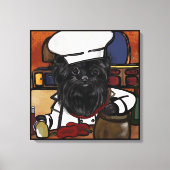 Affenpinscher Chef Canvas Afdruk (Voorkant)