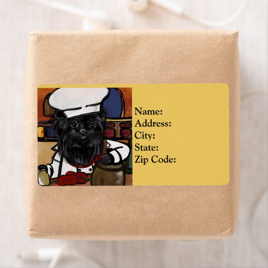 Affenpinscher Chef Etiket (Insitu)