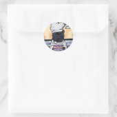 Affenpinscher Chef  Ronde Sticker (Tas)