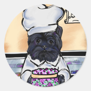 Affenpinscher Chef Ronde Sticker