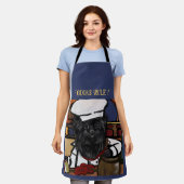 Affenpinscher Chef Schort (Gedragen)