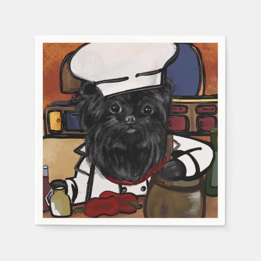Affenpinscher Chef Servet (Voorkant)