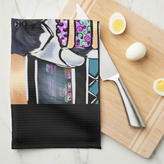 Affenpinscher Chef Theedoek (Quarter Fold)