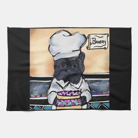 Affenpinscher Chef Theedoek (Horizontaal)